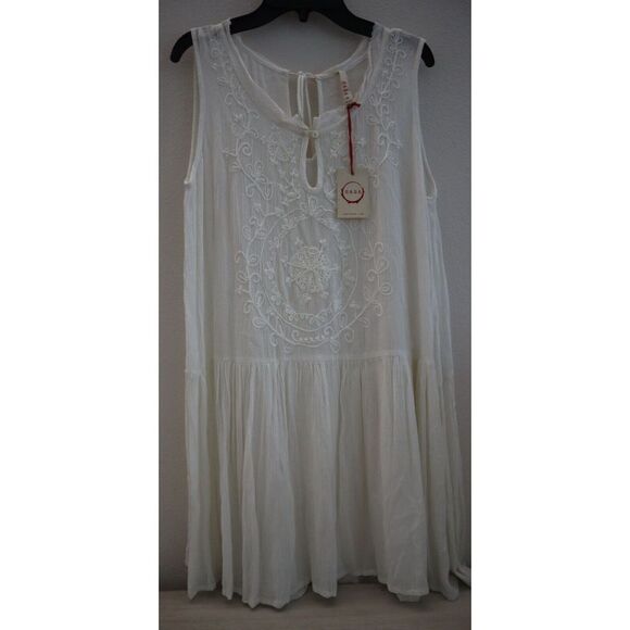 Anthropologie RAGA Women's Sz S White Sheer Love Short Dress - Picture 12 of 12